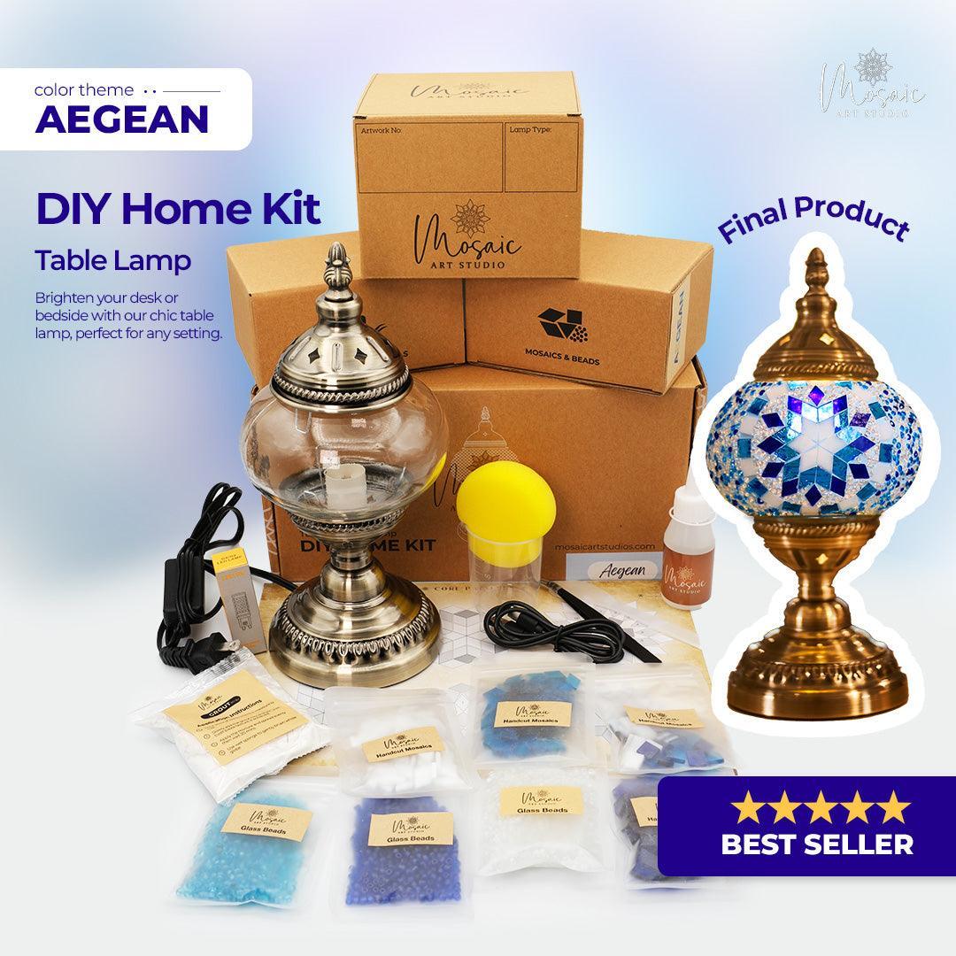 AEGEAN Color Theme Turkish Mosaic Lamp DIY Home Kit - Image 4