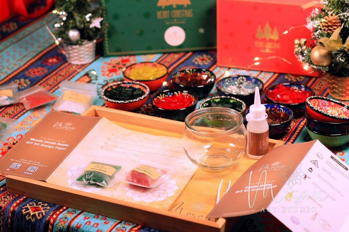 "Christmas" Mosaic Candle Holder DIY Home Kit - Image 5