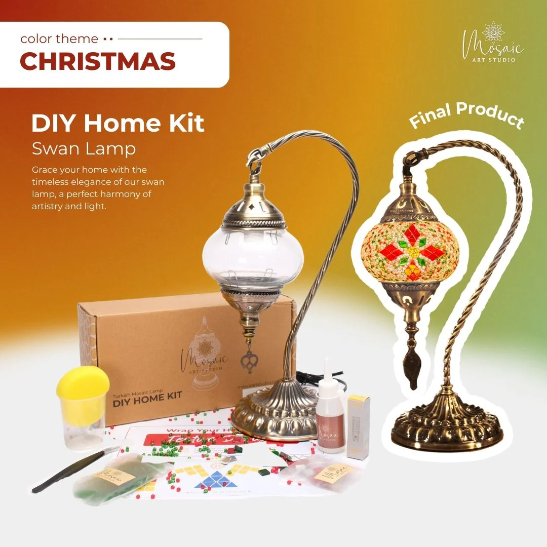 DIY Turkish Mosaic Lamp Kit – Christmas Theme - Image 3