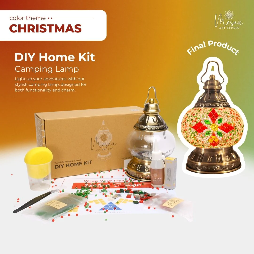 DIY Turkish Mosaic Lamp Kit – Christmas Theme - Image 4
