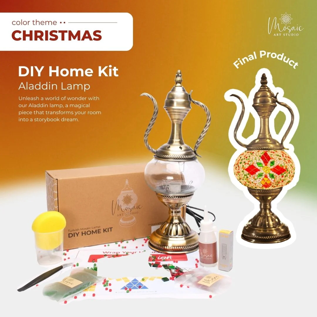 DIY Turkish Mosaic Lamp Kit – Christmas Theme - Image 5