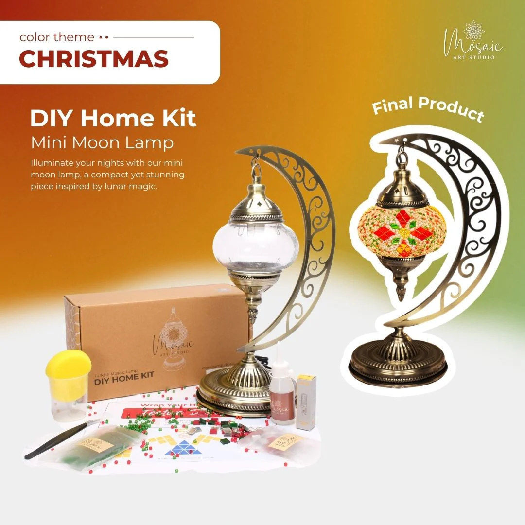 DIY Turkish Mosaic Lamp Kit – Christmas Theme - Image 6