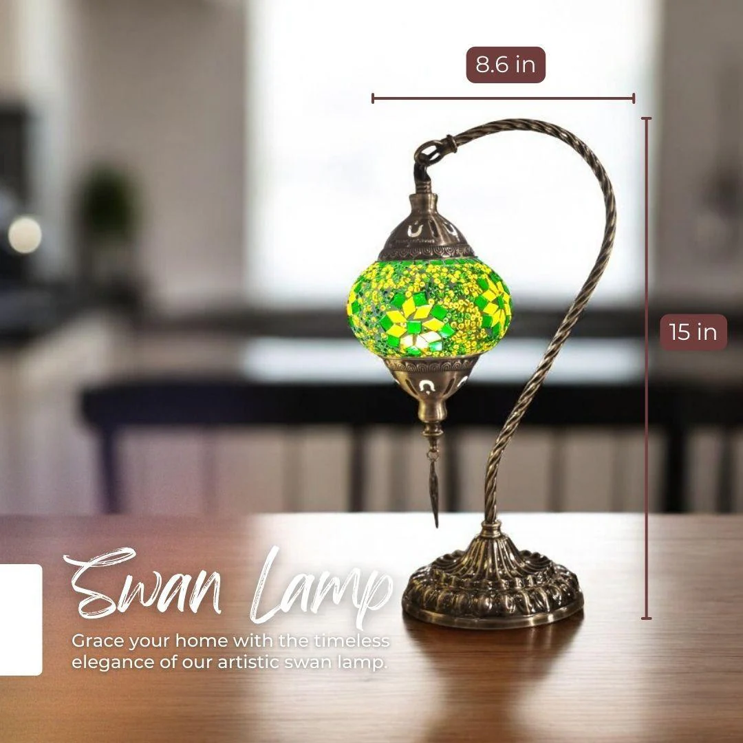 Ready-made Mosaic Lamp - Lemon-Lime Sunflower - Image 5