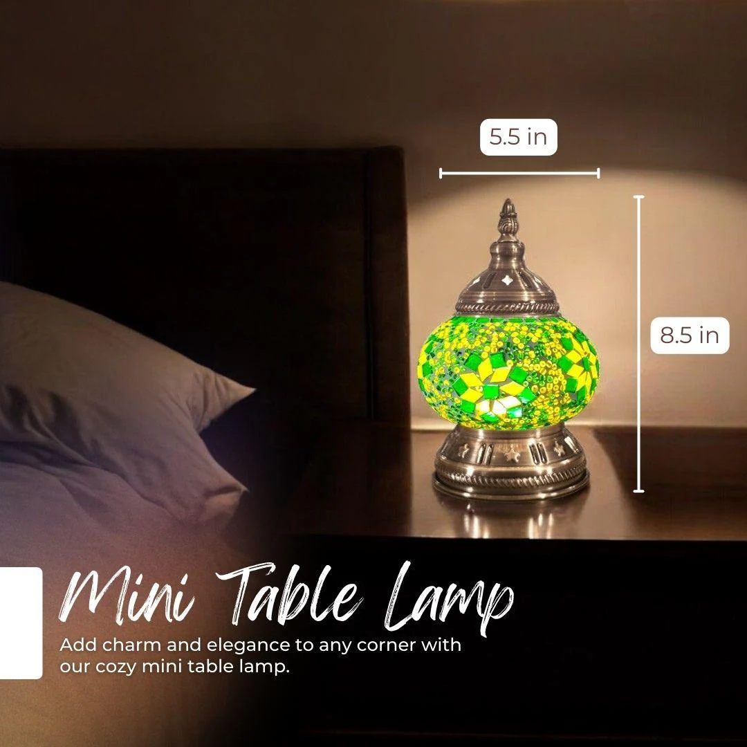 Ready-made Mosaic Lamp - Lemon-Lime Sunflower - Image 6
