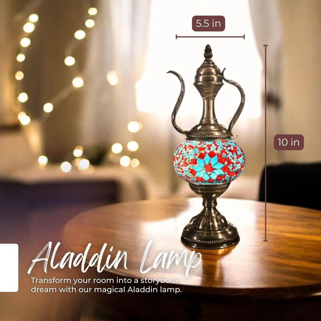 Ready-made Mosaic Lamp - Red & Blue Blossoms - Image 8