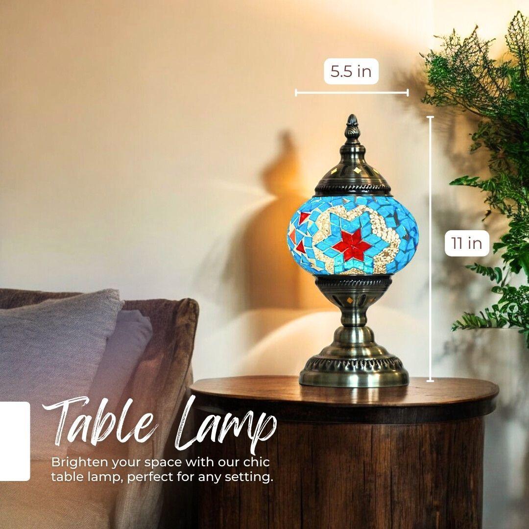 Ready-made Mosaic Lamp - Red & Blue Star
