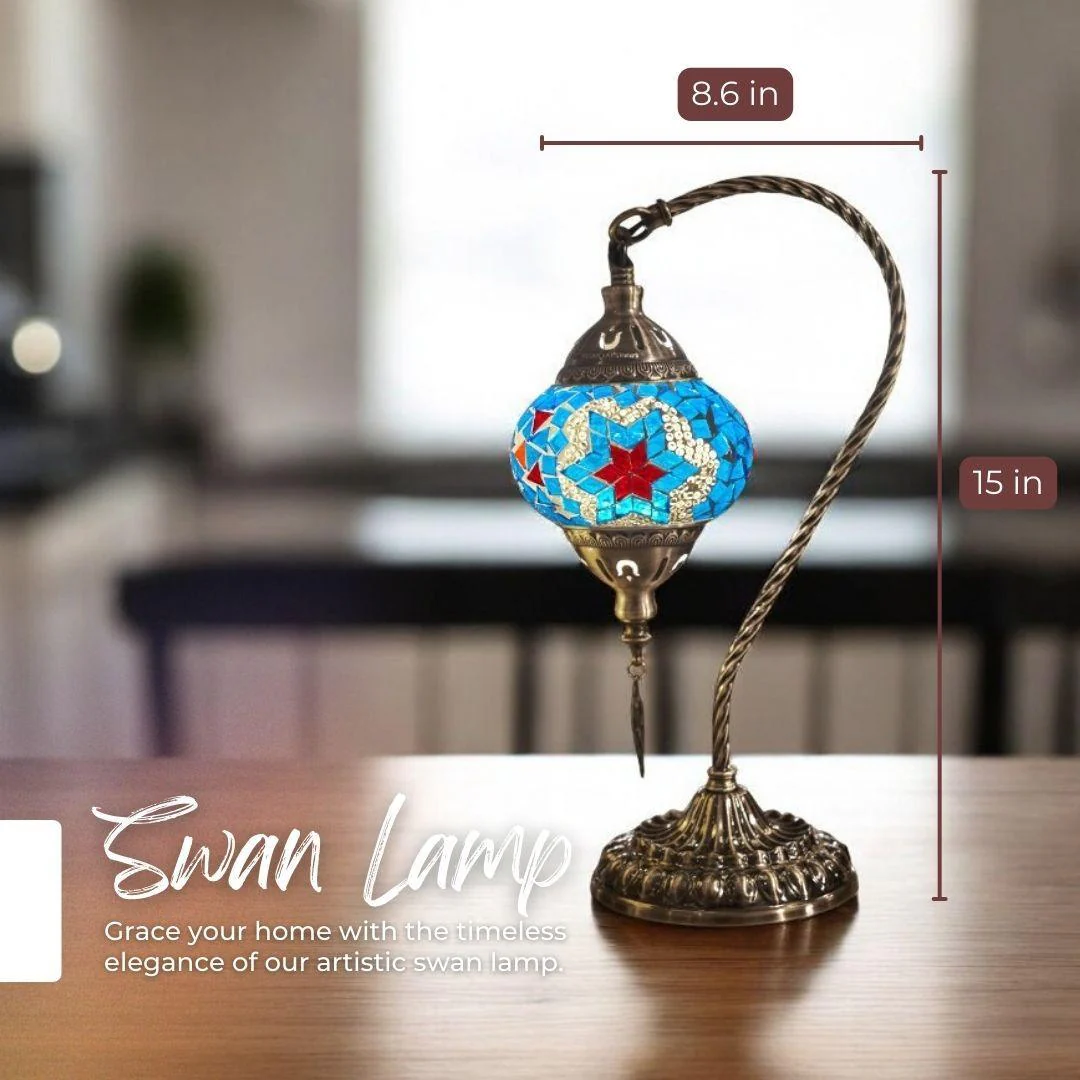 Ready-made Mosaic Lamp - Red & Blue Star - Image 5