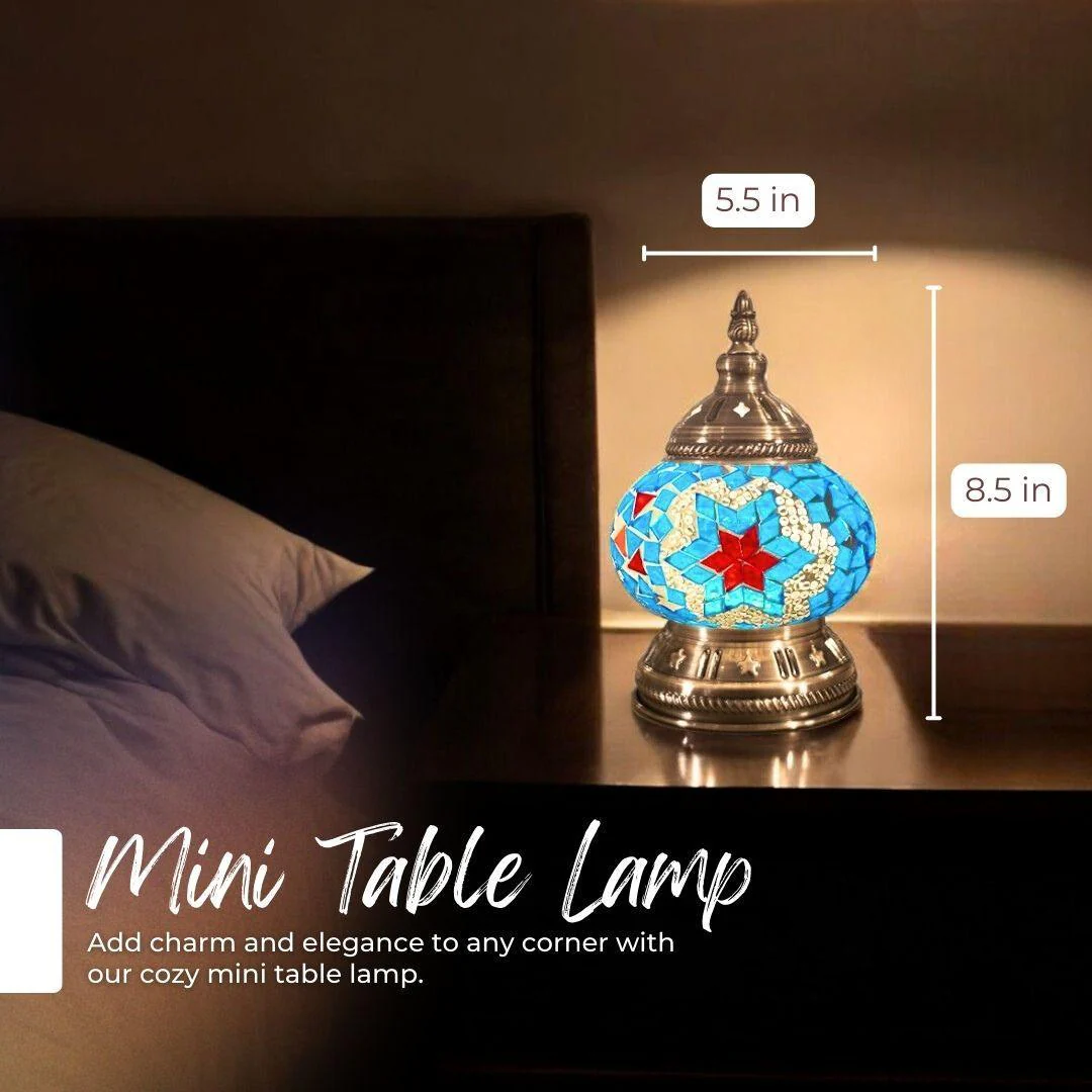 Ready-made Mosaic Lamp - Red & Blue Star - Image 6