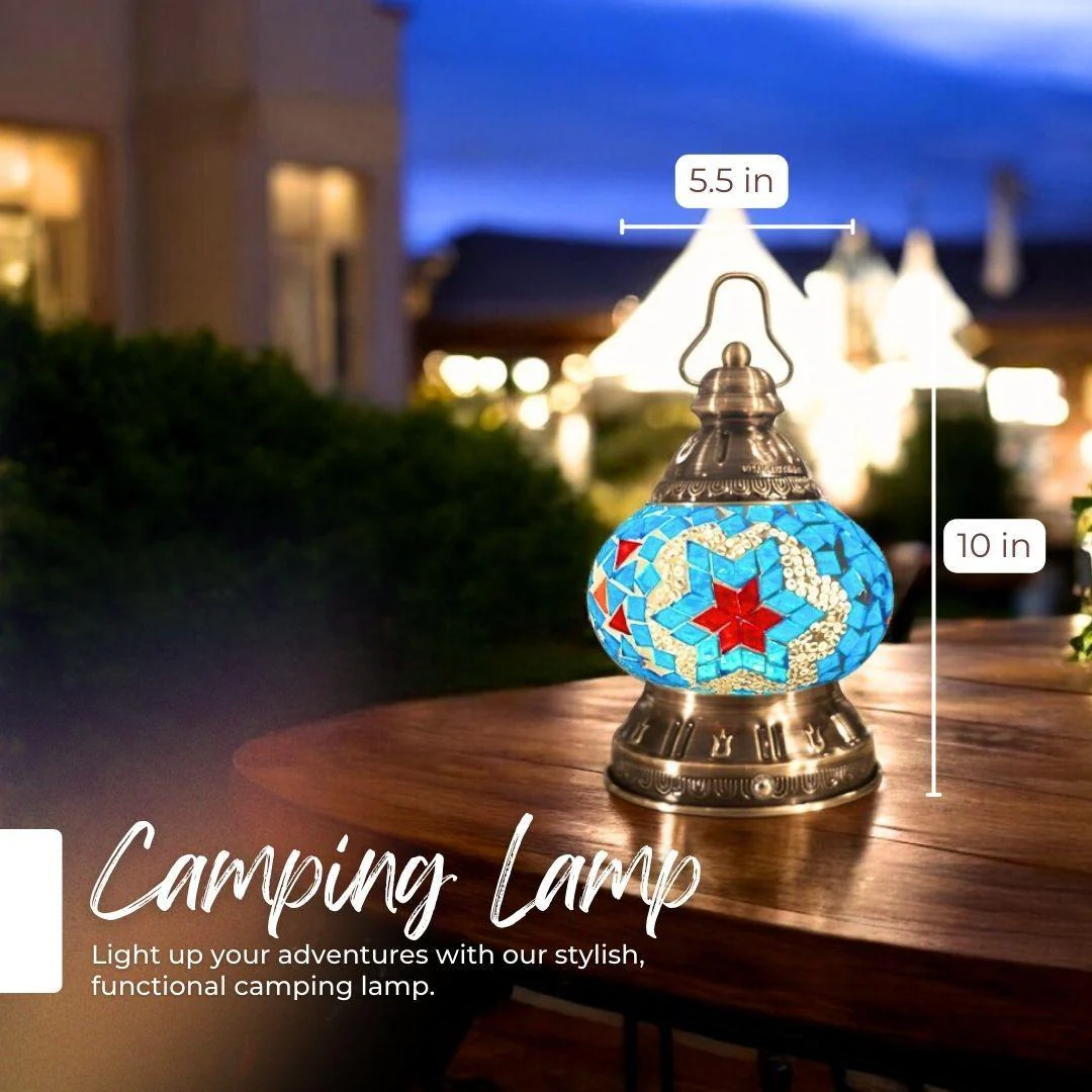 Ready-made Mosaic Lamp - Red & Blue Star - Image 7