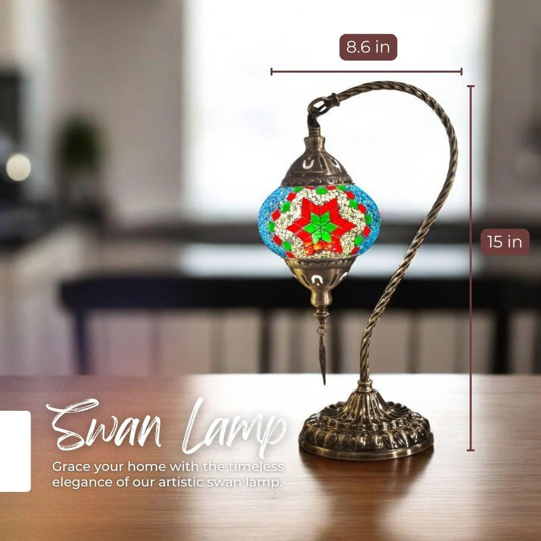Ready-made Mosaic Lamp - Ruby Green Star - Image 5