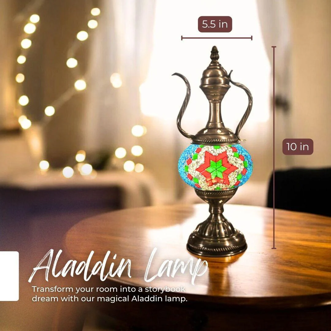 Ready-made Mosaic Lamp - Ruby Green Star - Image 8