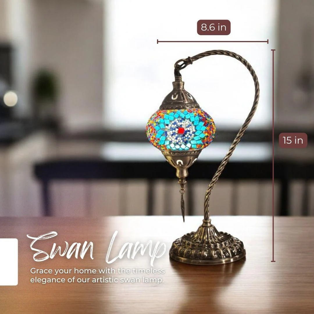 Ready-made Mosaic Lamp - Sapphire Sunflower - Image 5