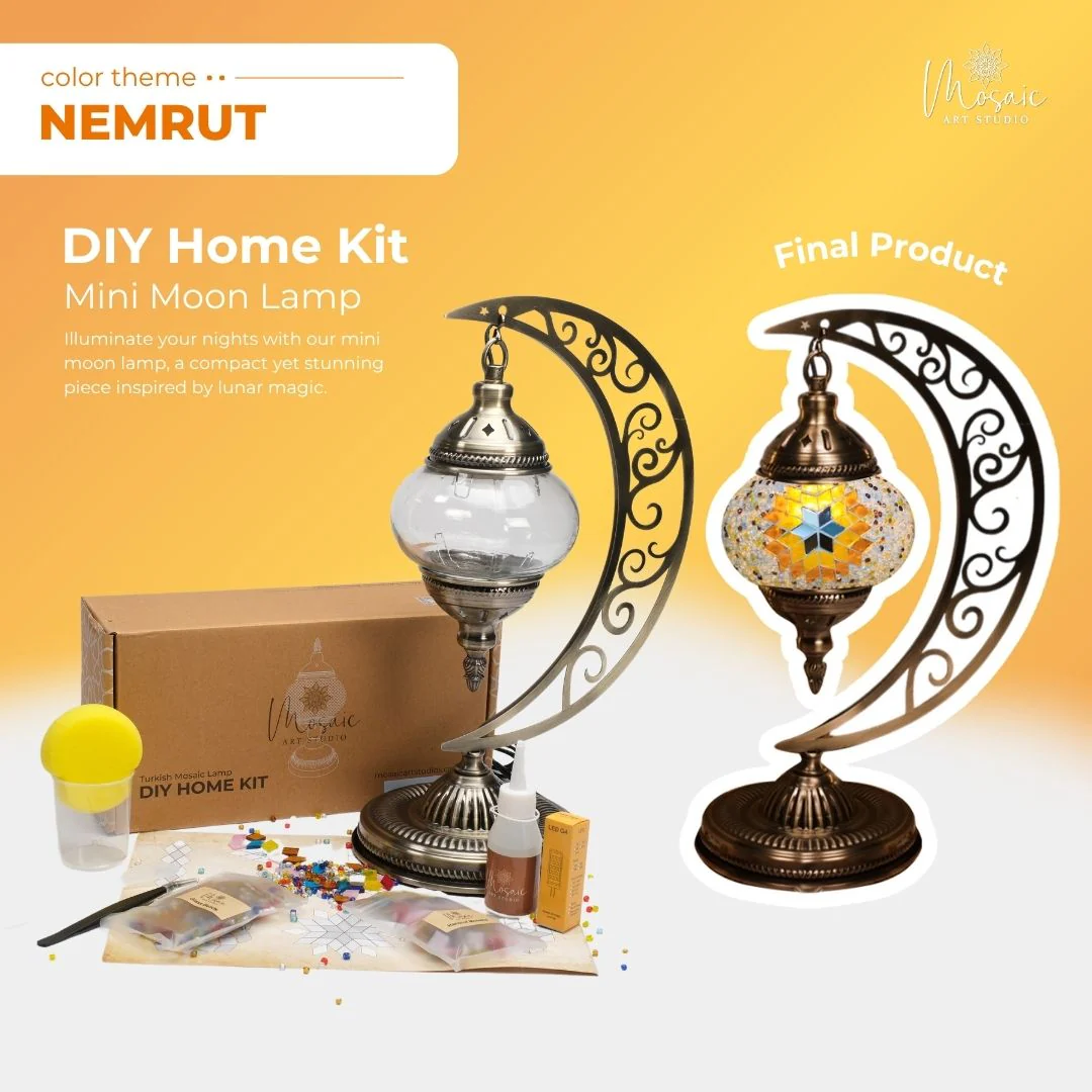 Turkish Mosaic Lamp DIY Kit – Nemrut Color Theme - Image 5