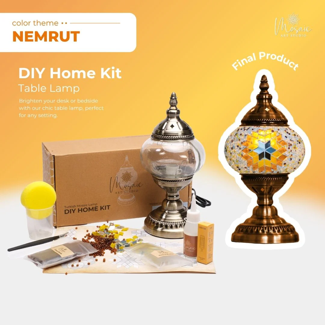 Turkish Mosaic Lamp DIY Kit – Nemrut Color Theme - Image 6