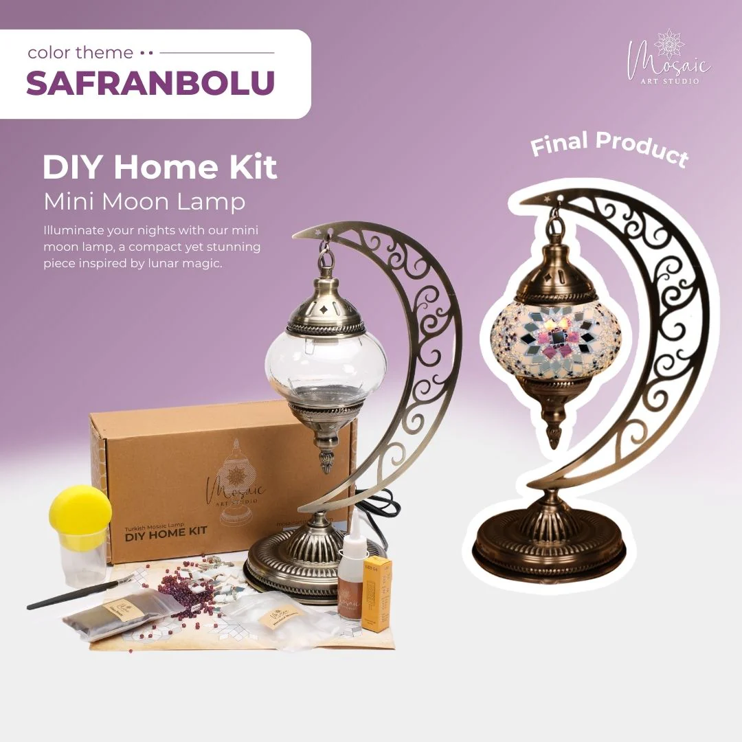 Turkish Mosaic Lamp DIY Kit – Safranbolu Color Palette - Image 4