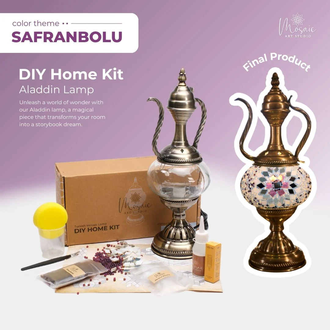 Turkish Mosaic Lamp DIY Kit – Safranbolu Color Palette - Image 5